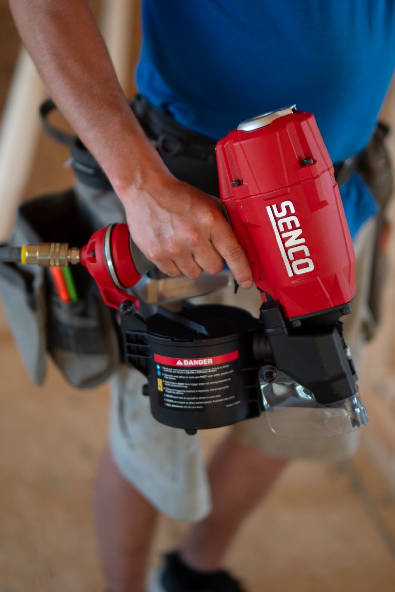 Senco FN71T1 15 Degree Coil Framing Nailer in use 1