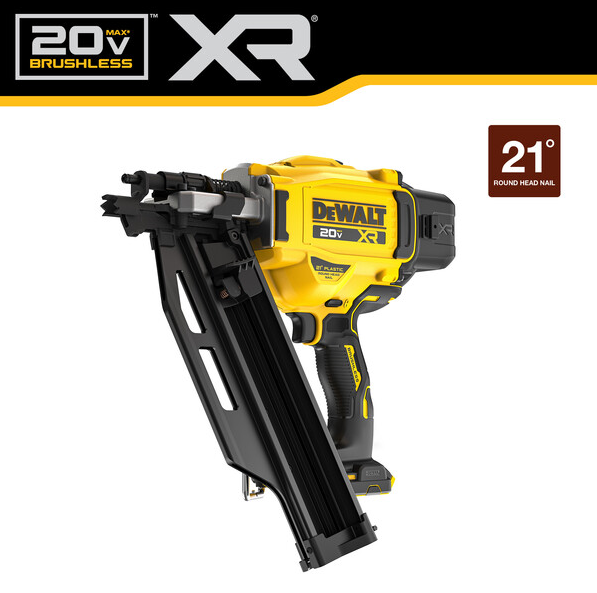 Dewalt DCN920B 20V MAX Cordless 21-Degree Framing Nailer brushless motor