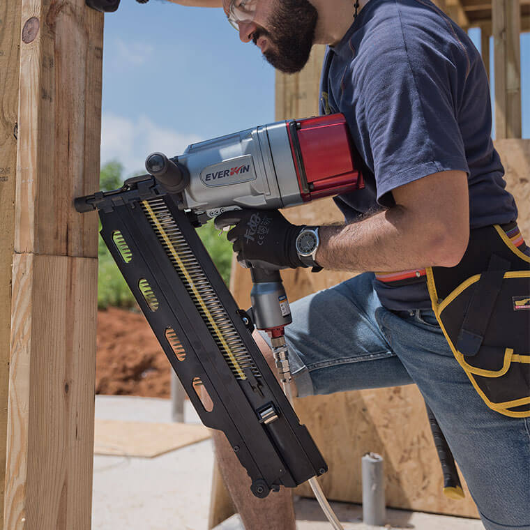 Everwin FSN130B Plastic Collated Jumbo Nailer professional contractor