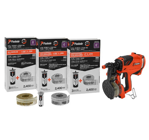 Paslode CSF 919100 Coil Siding & Fencing Nailer 1-7/8" and 2" fuel nail packs