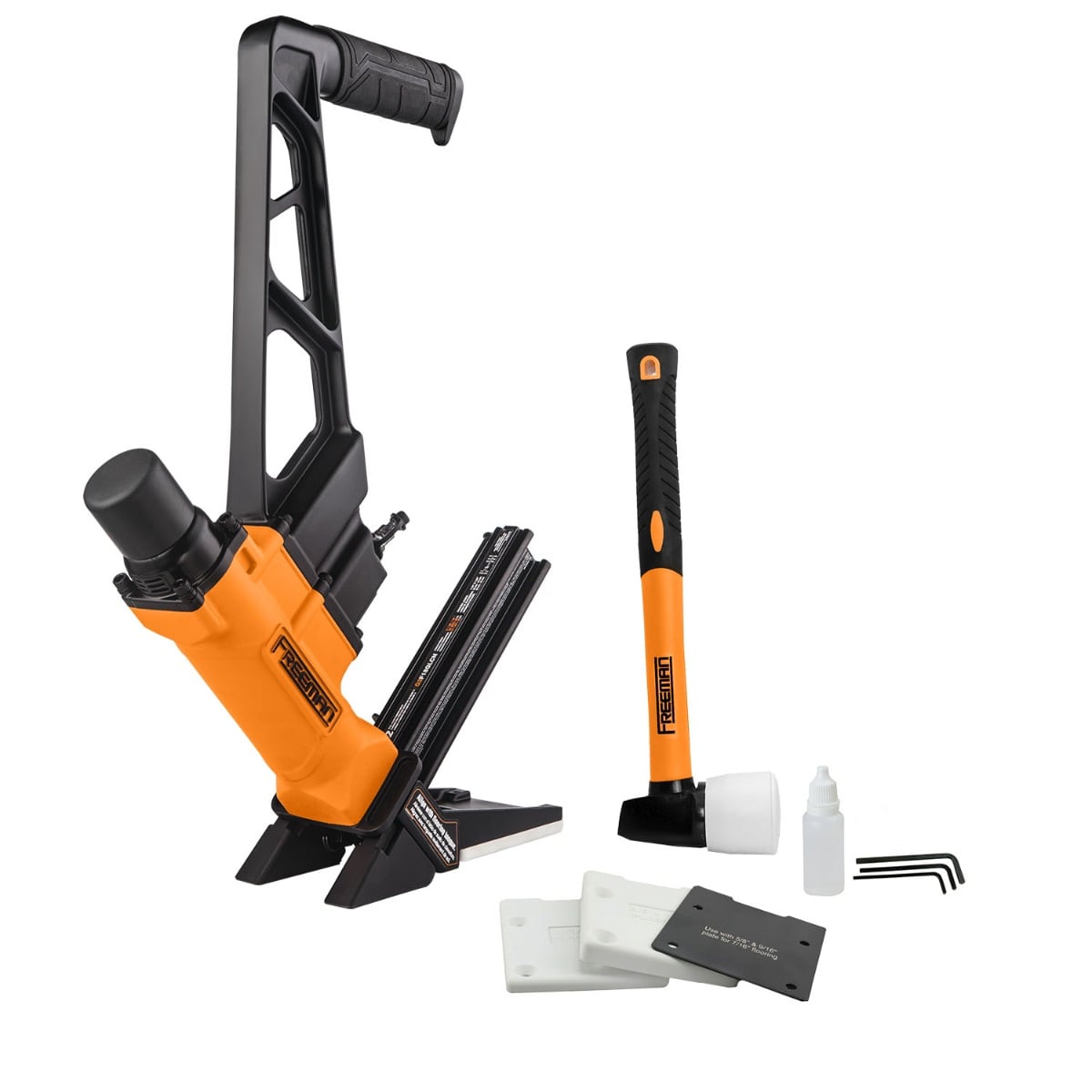 Freeman G2F18GLCN 18-Gauge L-Cleat Flooring Nailer with fiberglass mallet