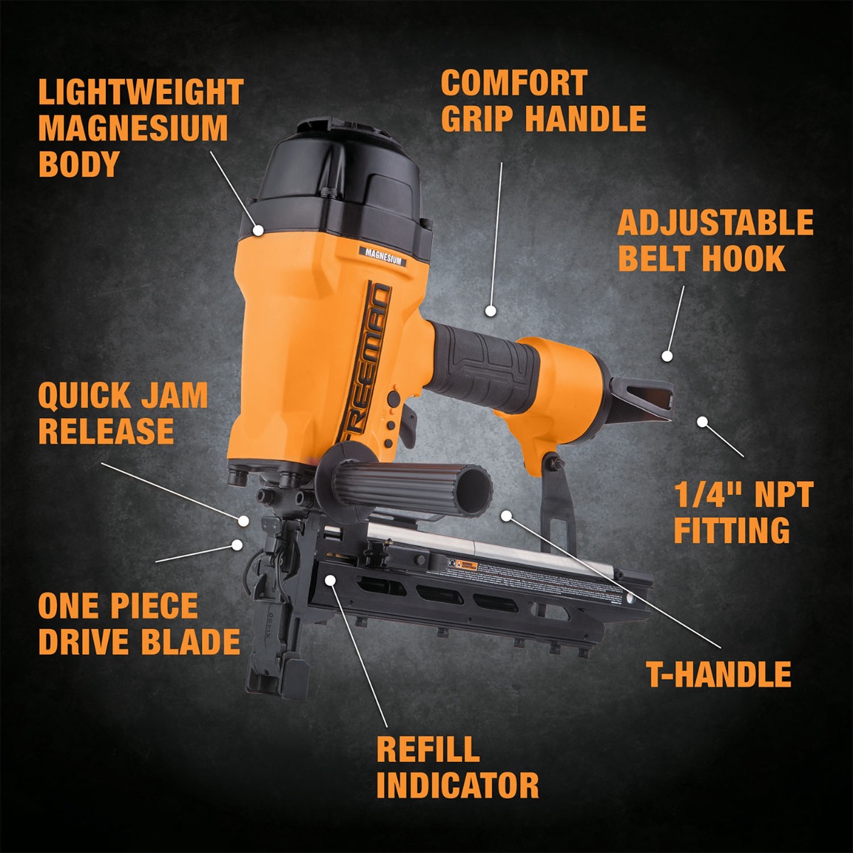 Freeman G2FS9 Pneumatic 9-Gauge Fencing Stapler guide