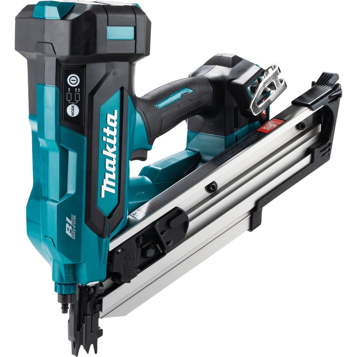 Makita GNB01Z 40V Max XGT Brushless 30-Degree Clipped Head Framing Nailer (Bare Tool) angled down