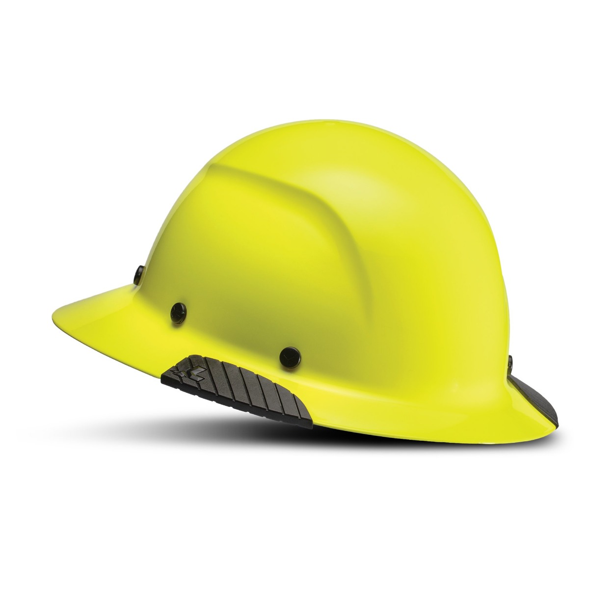 LIFT Safety Hi-Viz HDF-18HV DAX Full Brim Yellow Hard Hat Angle