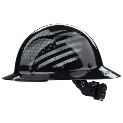 LIFT Safety HDF-25PRG DAX Patriot Full Brim Black Gloss Hard Hat