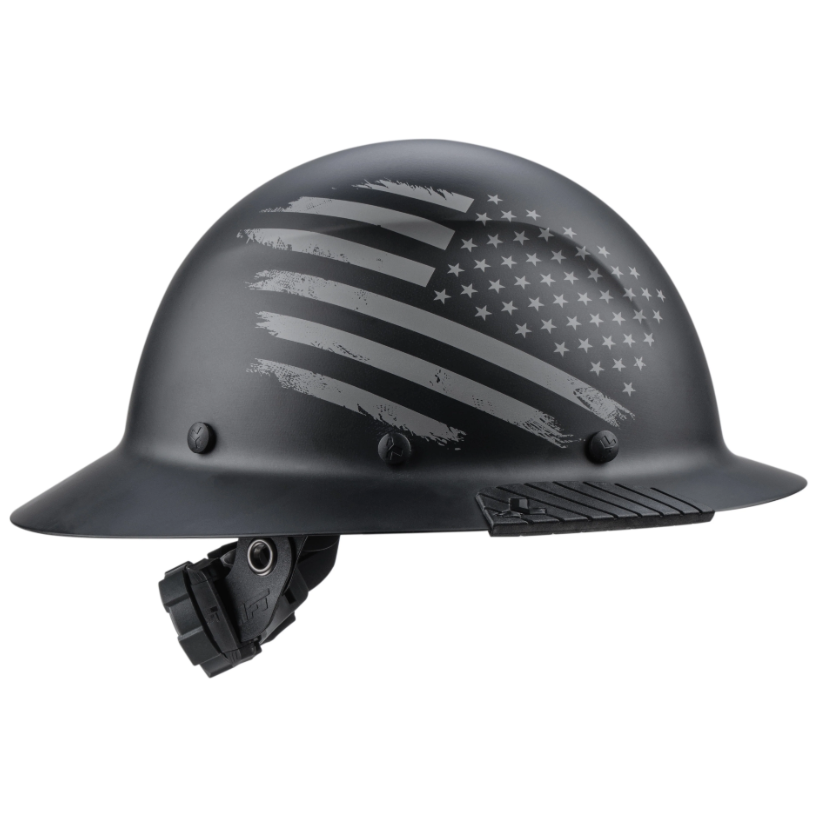 LIFT Safety HDF-25PRM DAX Patriot Full Brim Matte Black Hard Hat