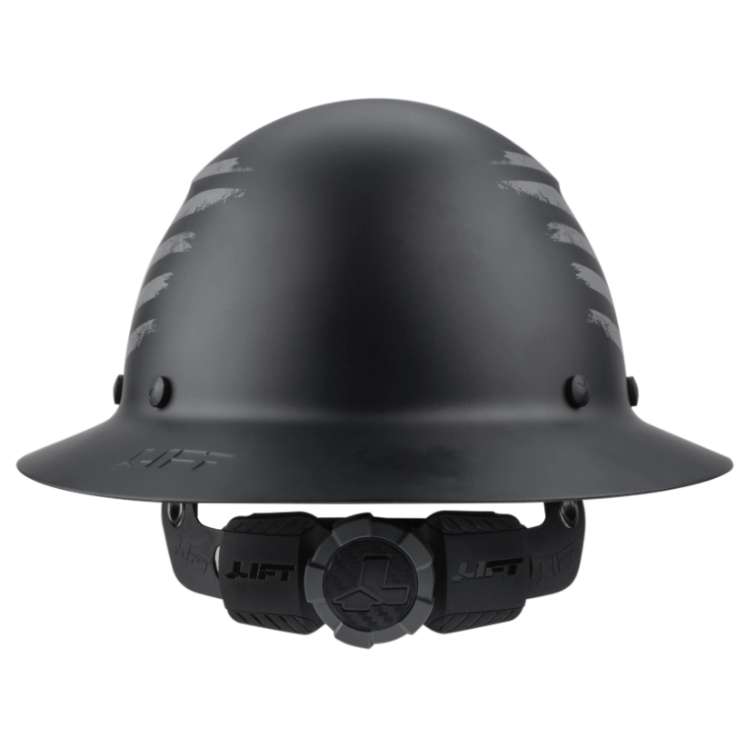 LIFT Safety HDF-25PRM DAX Patriot Full Brim Black Matte Hard Hat back