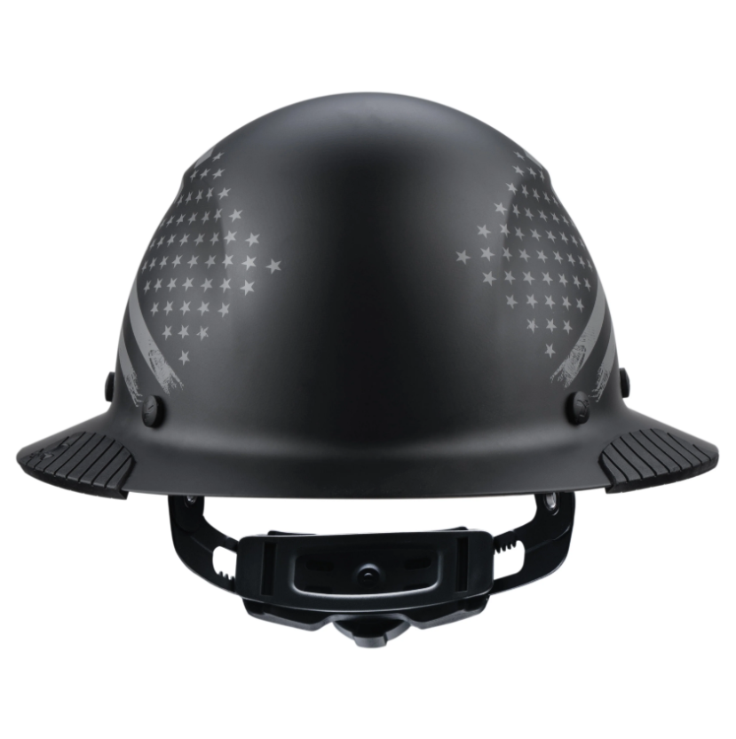 LIFT Safety HDF-25PRM DAX Patriot Full Brim Black Matte Hard Hat front