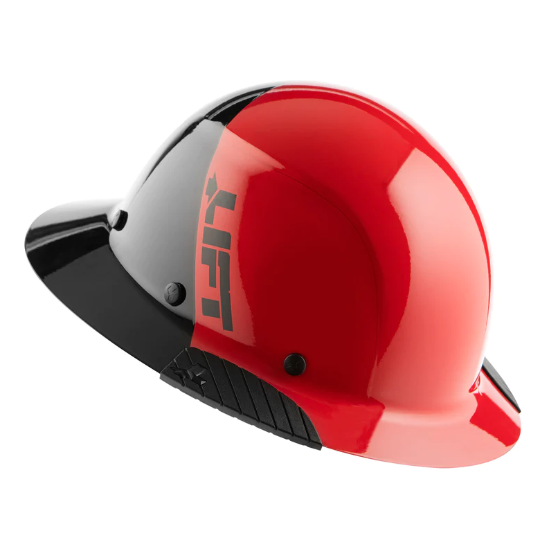 LIFT Safety HDF50-20RD DAX 50/50 Full Brim Red Hard Hat tilt