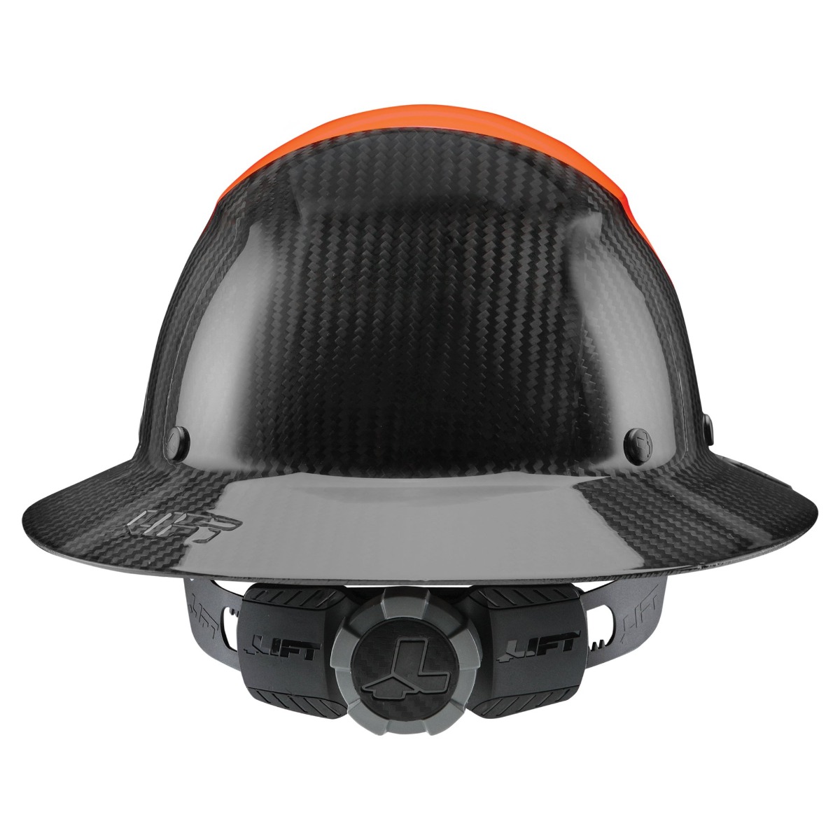 LIFT Safety HDF50C-19OC DAX Fifty50 Carbon Fiber Full Brim Orange Hard Hat Back