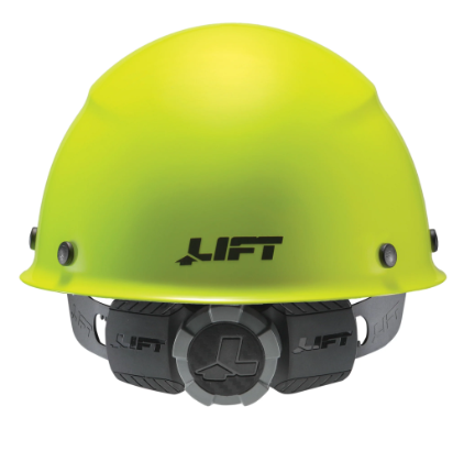 LIFT Safety HDFC-18HV DAX Fiber Resin Cap Hi-Viz Yellow back