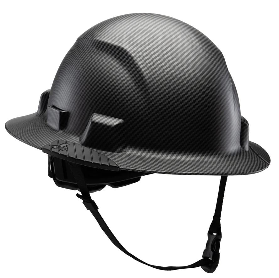 LIFT Safety iDAX Non-Vented Carbon Fiber Hard Hat angle down HIDNV-24CK