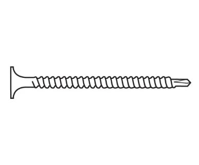 06C125CS High Load Screw #6 x 1-1/4", Drywall to Heavy Steel, Clear Zinc