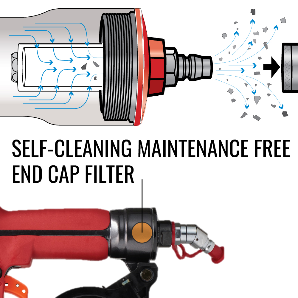 MAX HN120 PowerLite High Pressure Concrete Pinner self cleaning maintenance free