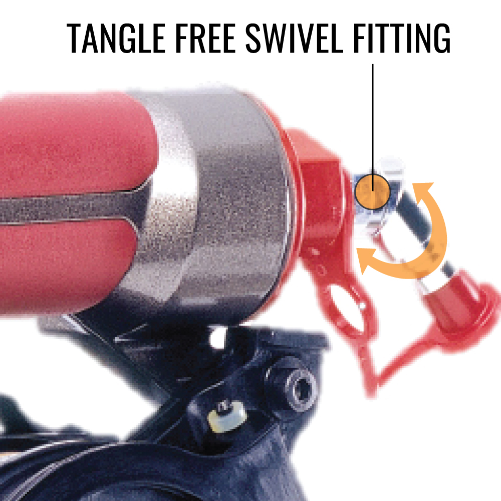 MAX HN25C PowerLite High Pressure Concrete Pinner tangle free swivel fitting
