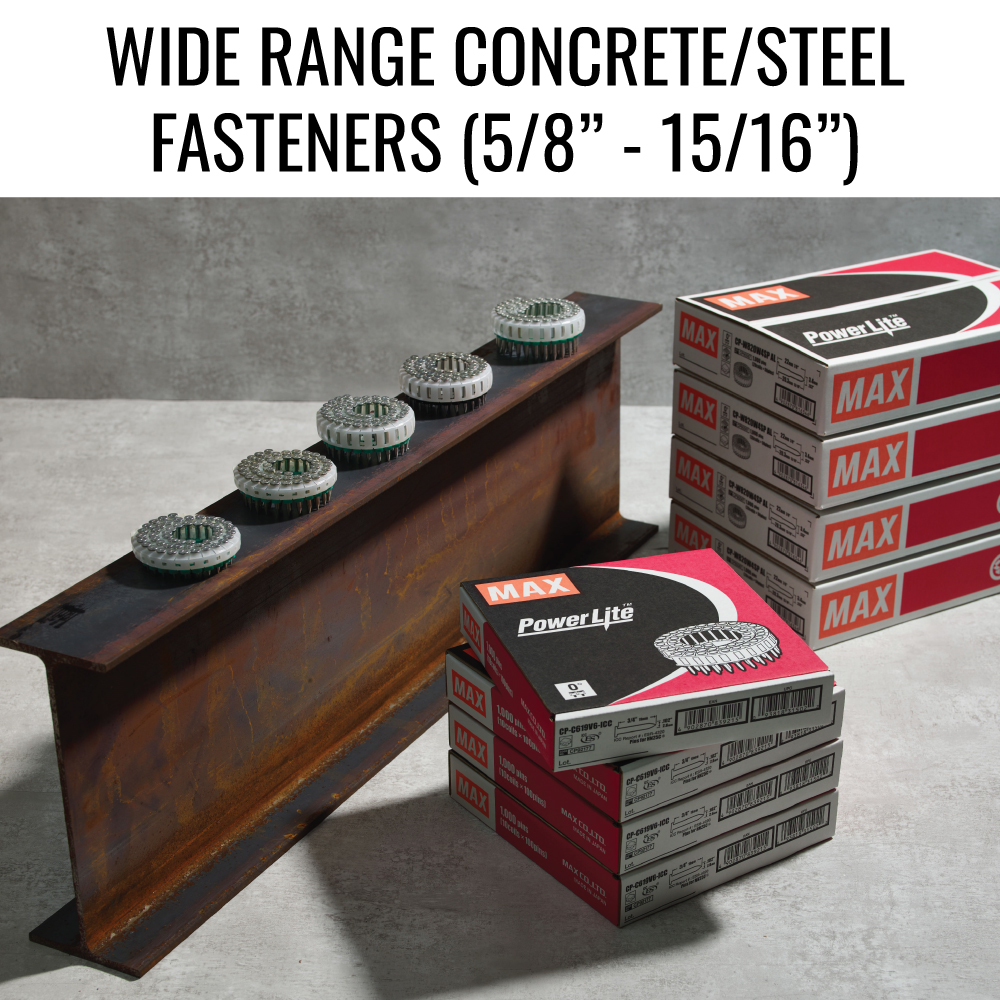 MAX HN25C PowerLite High Pressure Concrete Pinner 5/8" to 15/16" x .102 to .118" pins