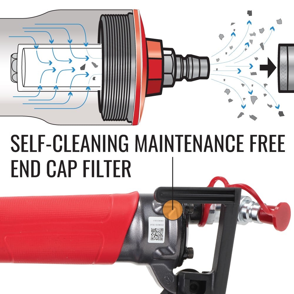 MAX HN65S SuperSider Coil Siding Nailer self-cleaning maintenance free end cap filter