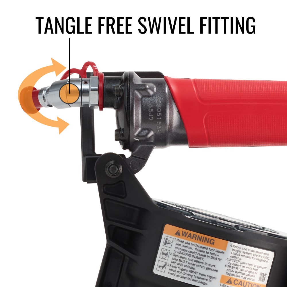 MAX HN65S SuperSider Coil Siding Nailer swivel fitting