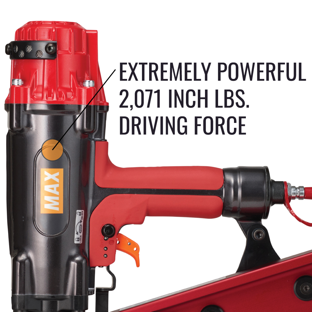 MAX HS130 PowerLite 500 PSI Framing Nailer powerful driving force