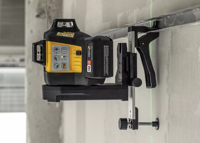 STABILA 03420 LAX 600 G Multi-Line 360° GREENBEAM Laser Kit in use