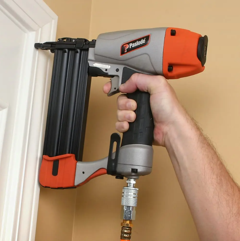 Paslode T200-F18P 515600 Pneumatic Brad Nailer in use