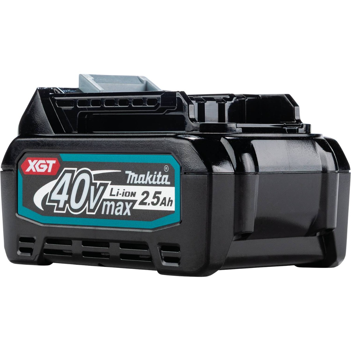 Makita BL4025 40V MAX XGT 2.5 Ah Li-Ion Battery side angle
