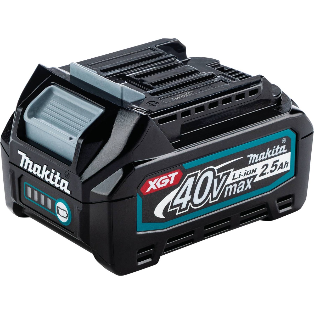 Makita BL4025 40V MAX XGT 2.5 Ah Li-Ion Battery top angle
