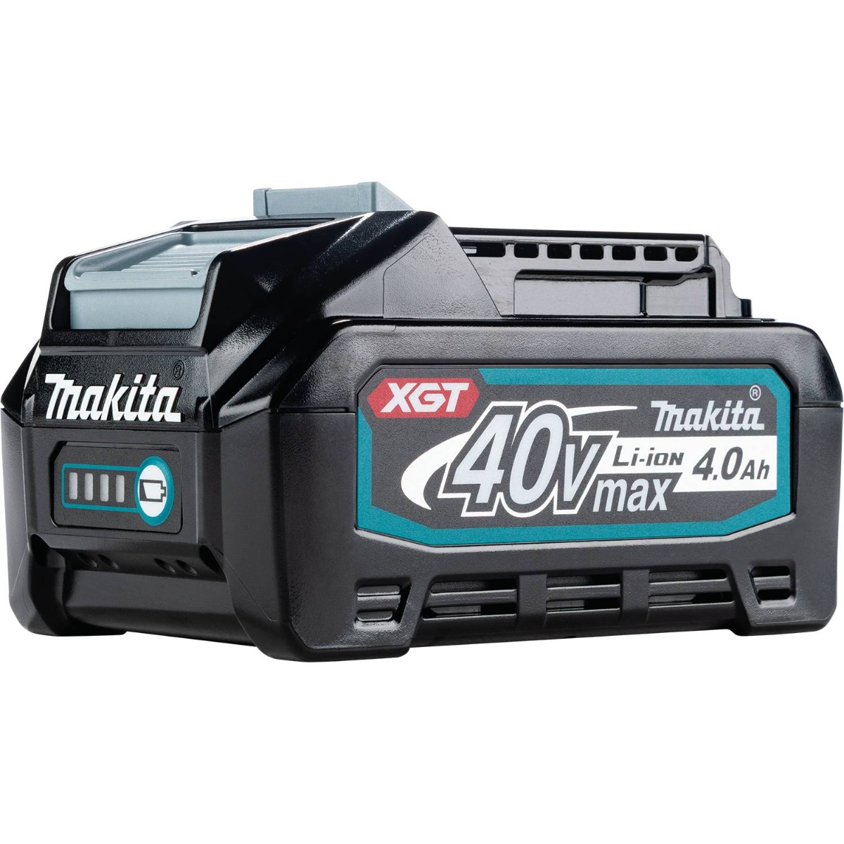 Makita BL4040 40V MAX XGT 4.0 Ah Li-Ion Battery angle side view
