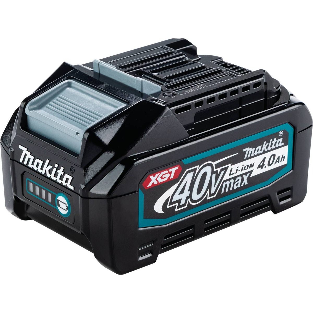 Makita BL4040 40V MAX XGT 4.0 Ah Li-Ion Battery side top angle