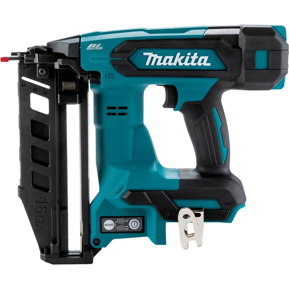 Makita XNB05Z 18V LXT Brushless 16 Gauge Straight Finish Nailer tool only profile