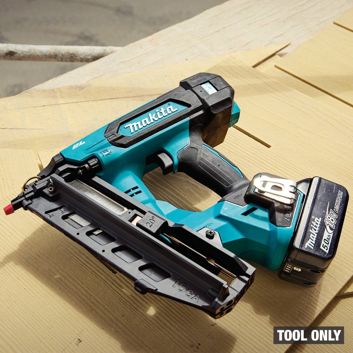 Makita XNB06Z 18V LXT Brush1less 16 Gauge Angled Finish Nailer & 5ah battery
