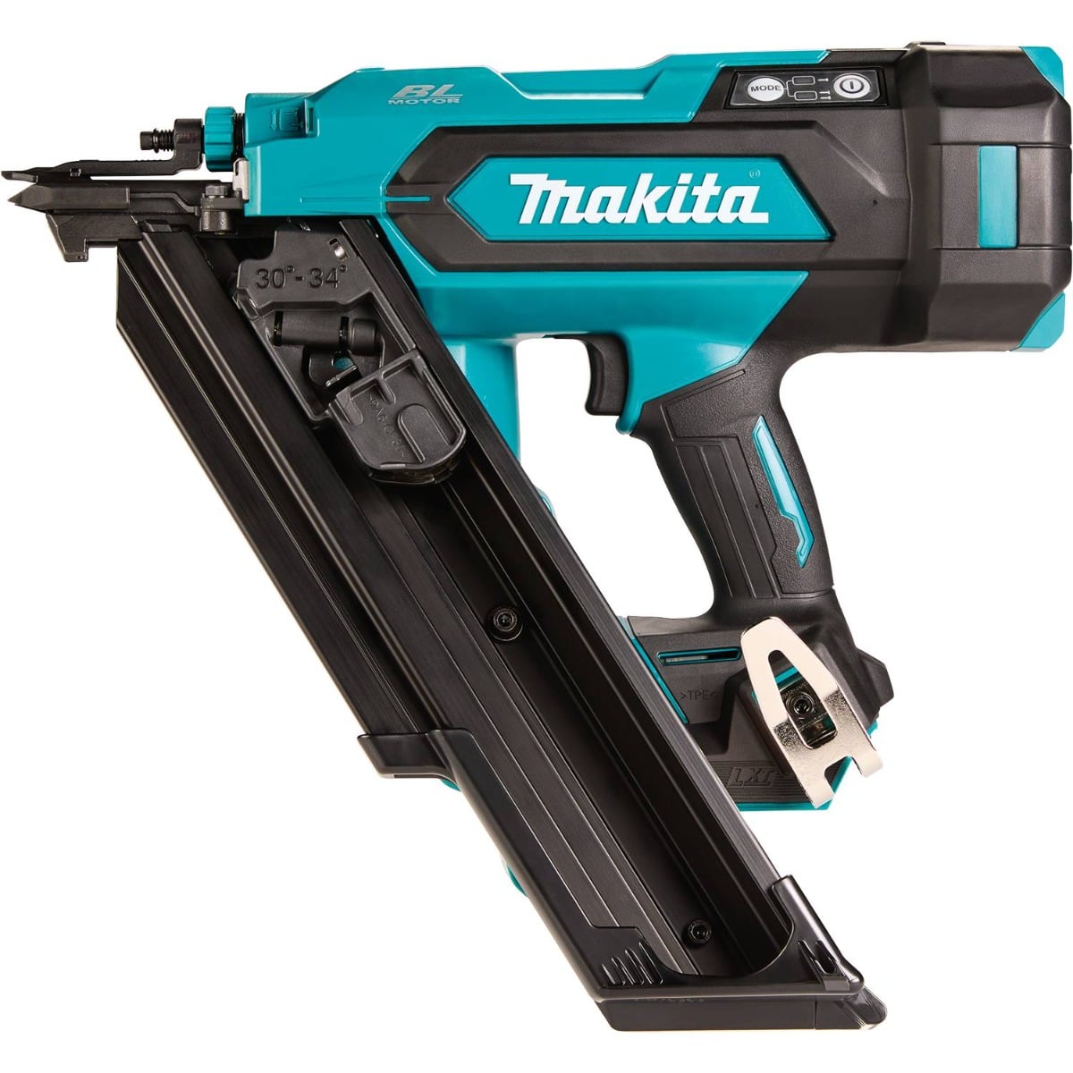 Makita XNB07M1 18V LXT Brushless 30-Degree Clipped Head Framing Nailer profile