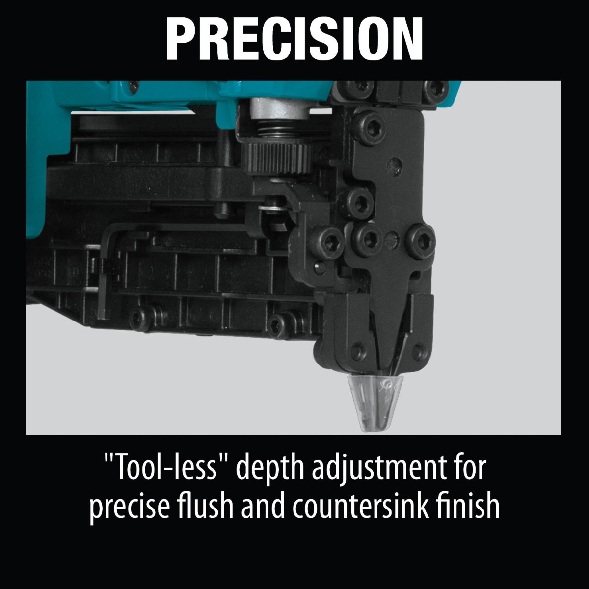 Makita XTP02Z 18V LXT Cordless 23 Gauge Pin Nailer precision