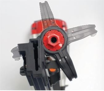 MAX SN438J SuperLocator Metal Connector Nailer Back