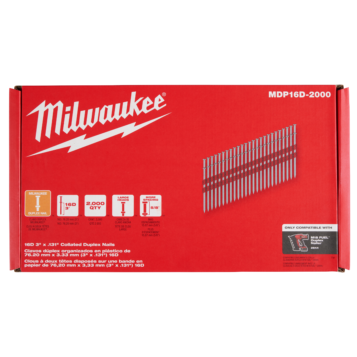 16D 3” x .131 Collated Duplex Nails box