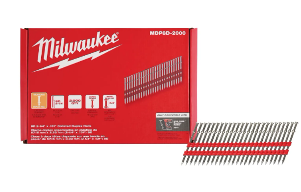 8D 2-1/4” x .131 Collated Duplex Nails