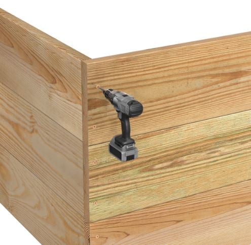 Camo 0366279 5/16" x 10" Structural Multi-Purpose Flat Head Exterior Screw in use