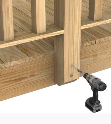Camo 0364249 1/4" x 6" Structural Multi-Purpose Hex Head Exterior Screw with driver
