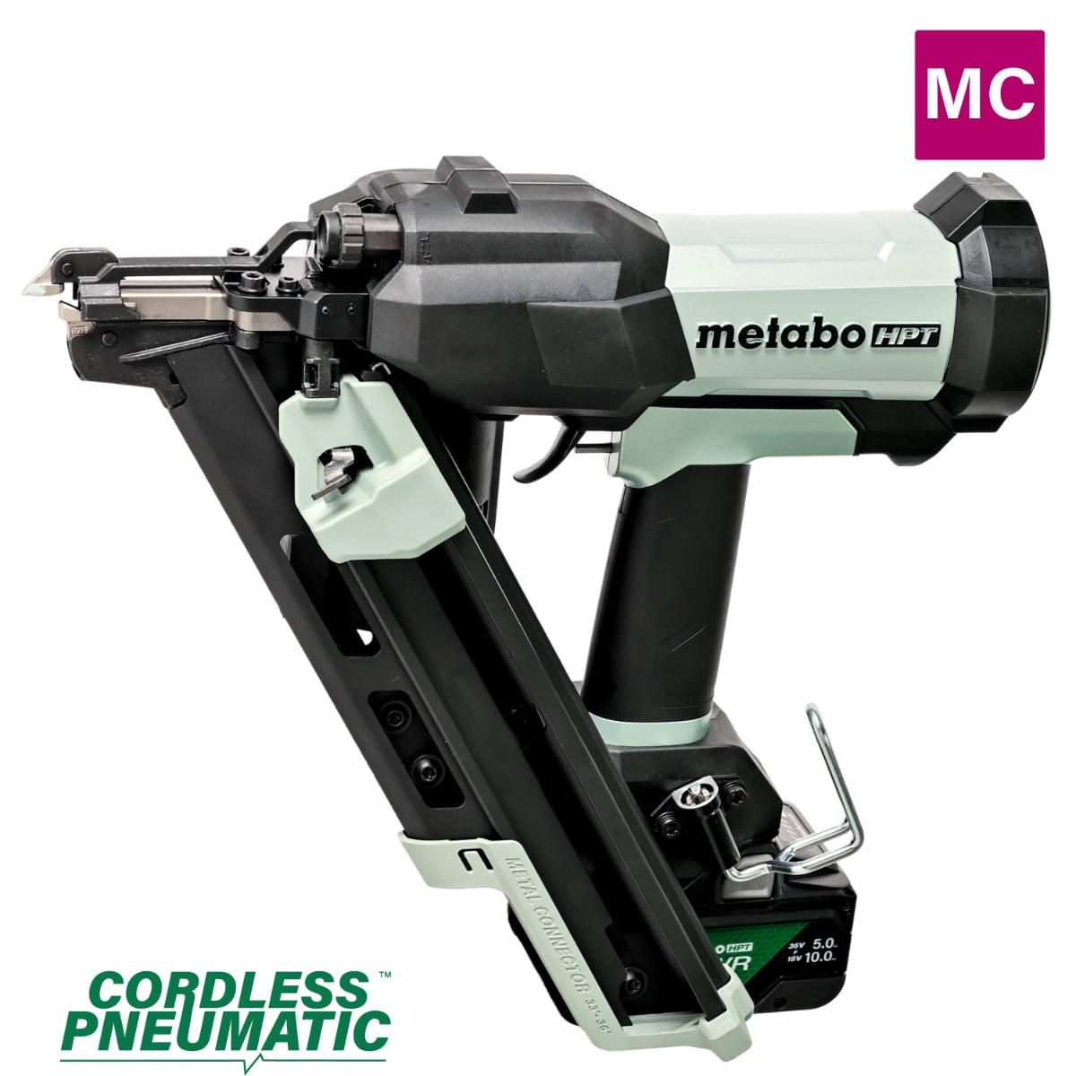 Metabo HPT NR1865DKAQRY 18V Cordless Pneumatic Metal Connector Nailer
