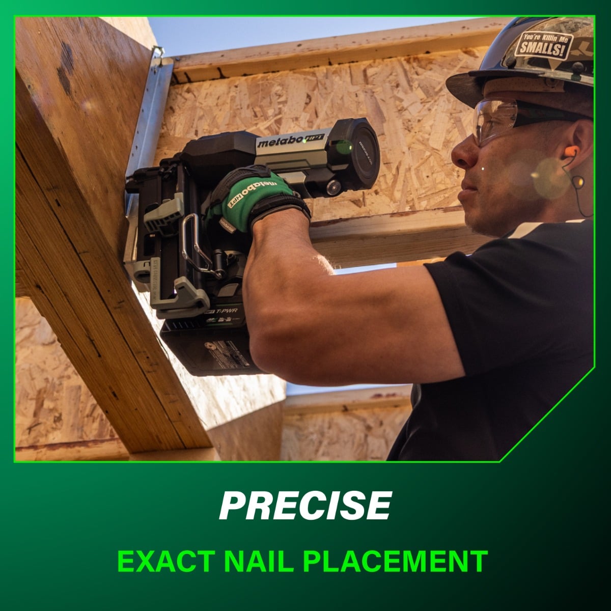 Metabo HPT NR1865DKAQRY 18V Cordless Pneumatic Metal Connector Nailer precise placement