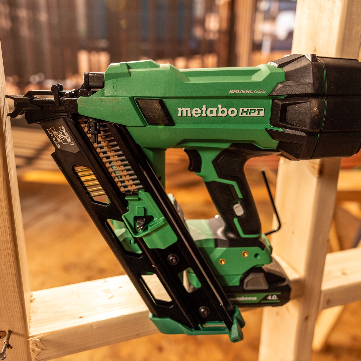 Metabo HPT NR1890DCA 18V MultiVolt Cordless Nailer jobsite framing application
