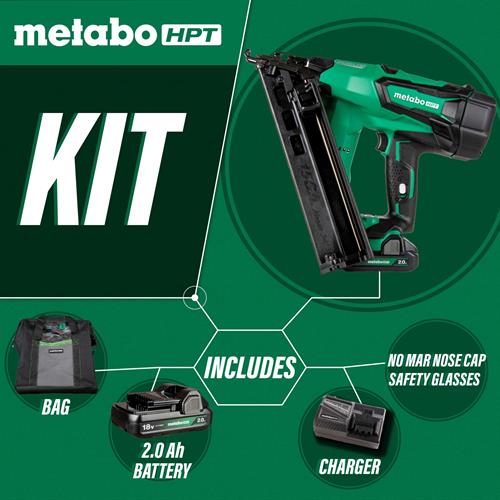 Metabo HPT NT1865DMASTM (Formerly Hitachi) Li-Ion 15 Gauge Angled Cordless Finish Nailer parts