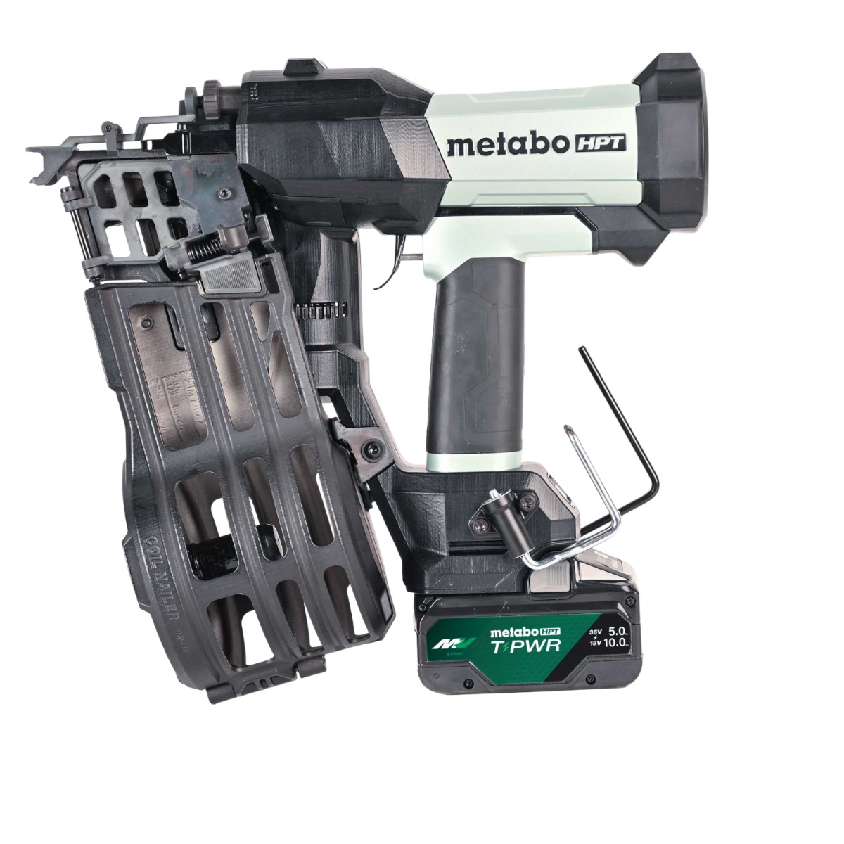 Metabo HPT NV1890DAQRY 18V Cordless Pneumatic 15-Degree Coil Framing Nailer Kit