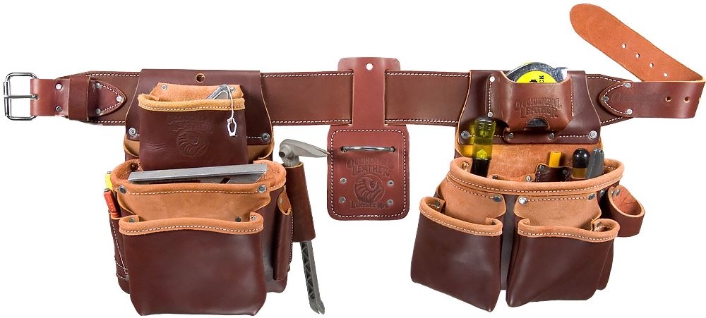 Occidental Leather 5080DBLG Pro Framer Tool Belt W Double Bags