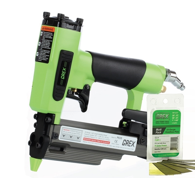 Grex P635.H2 23 Ga Headless Pinner Holiday Gift Set, 3/8" to 1-3/8"