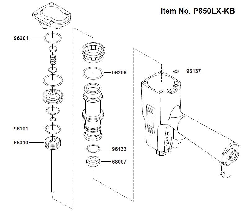 Grex P650LX-KB Driver Maintenance Kit Diagram