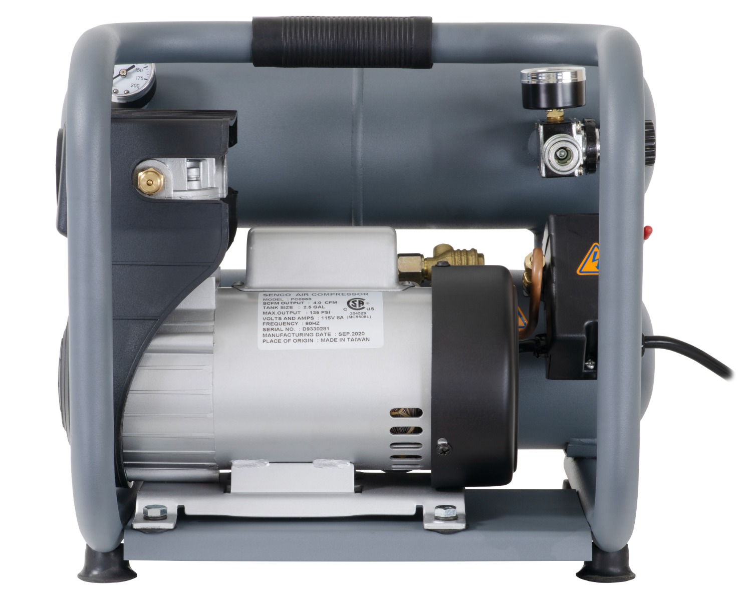 Senco PC0968 Twin Stack Electric Air Compressor rear