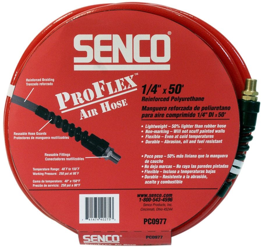 Senco ProFlex PC0977 1/4" x 50 ft. Air Hose w/ Fittings