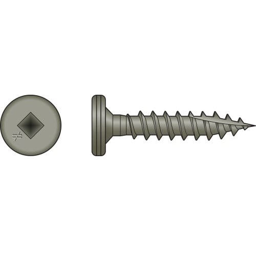 PCQ1BS1211 #12 x 1", Galvanized, Pan Head, #2 Square, Coarse