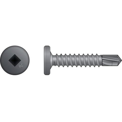 PCSDQ1S1016 #10 x 1", Pan Head, #2 Square, Drill Point, Galvanized